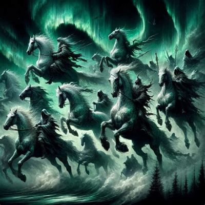 The Wild Hunt - A Thrilling Tale of Spectral Hunters Roaming Through the German Night!